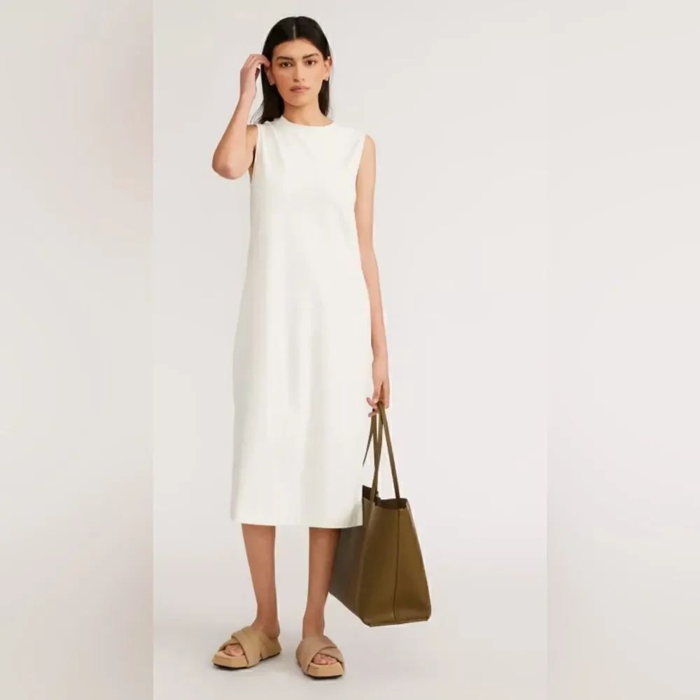 NWT Everlane The Organic Cotton Weekend Tank Dress in Canvas Size L